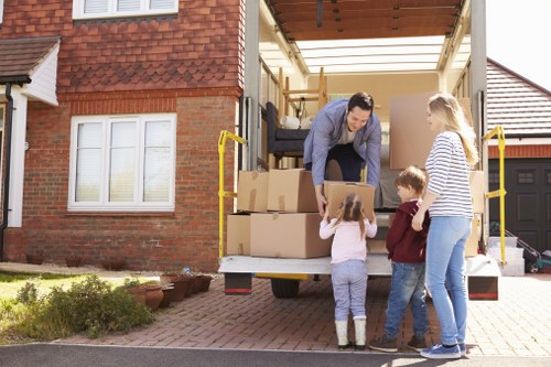 House removal team helping with a local move in Castelnau