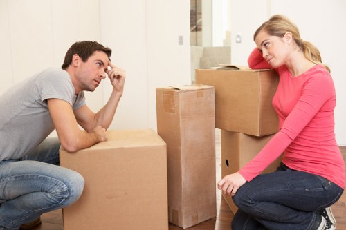 Local removal van helping with furniture transport near Castelnau