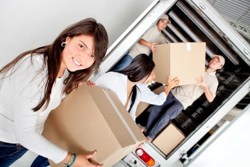 Careful loading of furniture for house removals in Castelnau